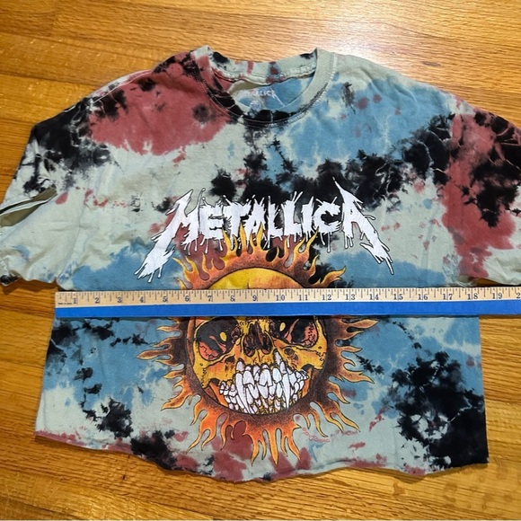 Metallica crop Tie-Dye T-Shirt size S (b5 - Picture 5 of 7